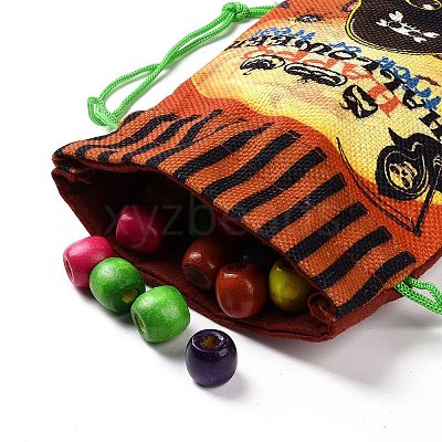 Halloween Cotton Cloth Storage Pouches ABAG-A005-01E-1