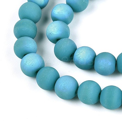 Frosted Opaque Glass Beads Strands LS-GLAA-T032-P6mm-MBB13A-1