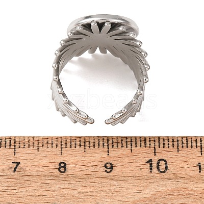 V-Shaped 304 Stainless Steel Cuff Ring Components SA-CBAC0DF-01D-P-1