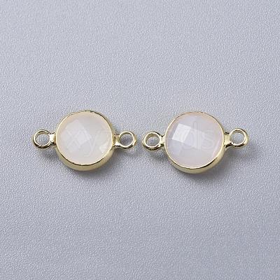Golden Tone Brass Glass Links connectors GLAA-M004-B-13G-1