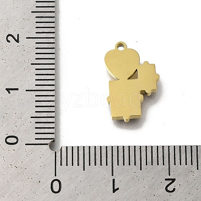 Ion Plating(IP) 304 Stainless Steel Manual Polishing Charms STAS-M059-05G-02-1