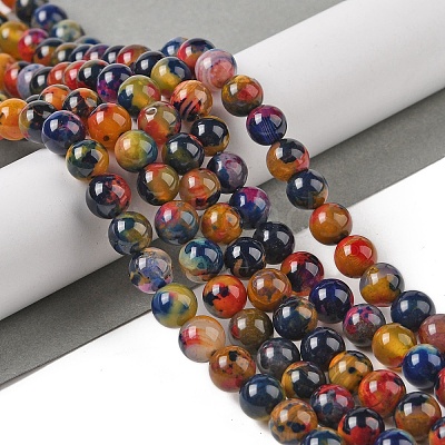 Natural Agate Bead Strands G-C116-B01-01-1
