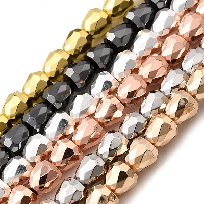Electroplate Glass Beads Strands EGLA-F166-08-1