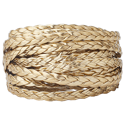 Flat PU Leather Braided Cord OCOR-WH0086-87A-01-1