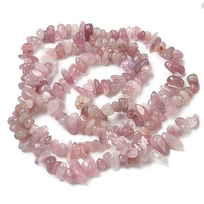Chip Natural Madagascar Rose Quartz Bead Strands G-M344-50A-1