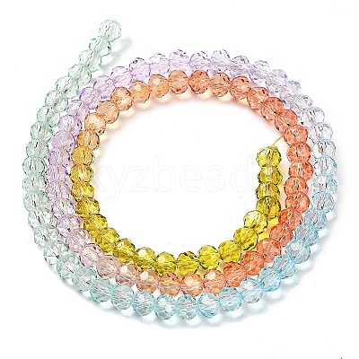 Transparent Painted Glass Beads Strands LS-DGLA-A034-T4mm-A12-1