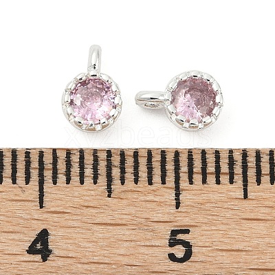 Brass Pave Cubic Zirconia Pendants KK-H204-03S-04-1
