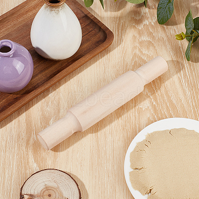 Wooden Rolling Pin AJEW-WH20141-42C-1