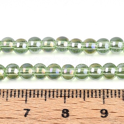 Electroplate Transparent Glass Beads Strands GLAA-T032-T4mm-AB17-1