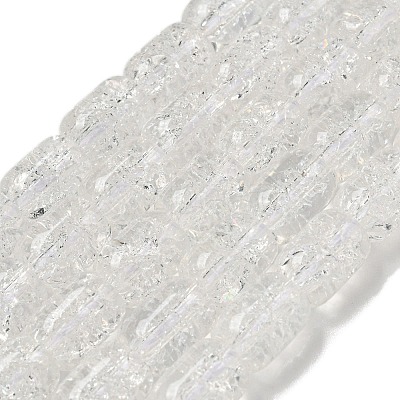 Transparent Crackle Glass Beads Strands X-GLAA-NH0001-04K-1