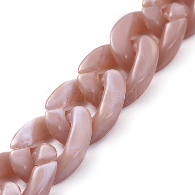 Handmade Acrylic Curb Chains AJEW-JB00679-02-1