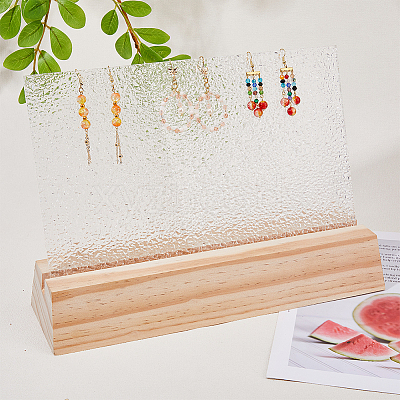 Wood Brooch Storage Holder ODIS-WH0038-129-1