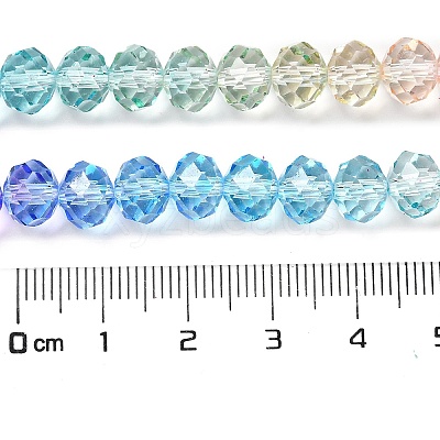 Transparent Painted Glass Beads Strands X1-DGLA-A034-T8mm-A14-1