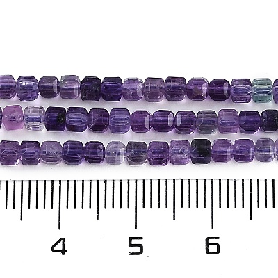 Natural Purple Fluorite Beads Strands G-P553-E02-02-1