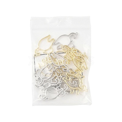 20Pcs 2 Colors Alloy Open Back Bezel Pendants FIND-FS0005-14-1