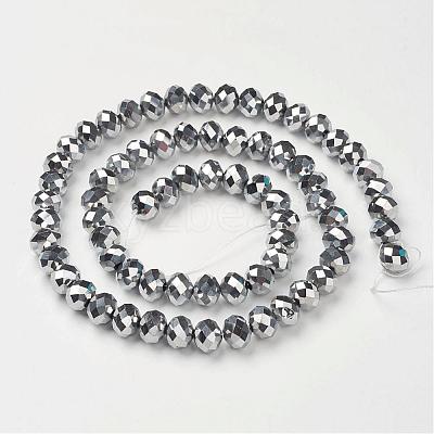 Electroplate Glass Beads Strands GR7X10MMY-S-1