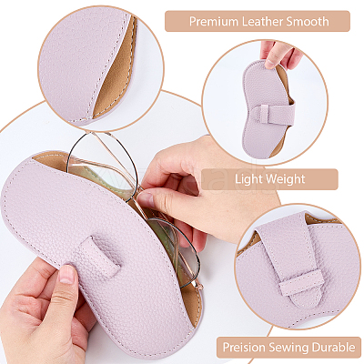 1Pc PU Leather Glasses Case AJEW-CN0006-94J-1