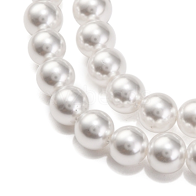 Baking Paint Pearlized Glass Pearl Round Bead Strands PEAR-H019-02B-04-1