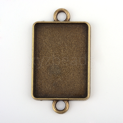 Vintage Tibetan Style Alloy Connector Cabochon Bezel Settings X-TIBE-M016-08AB-NF-1
