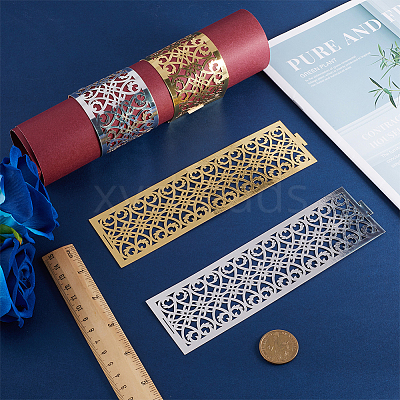 50Pcs 2 Style Metallic Paper Napkin Rings AJEW-GF0007-51-1