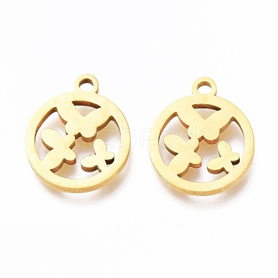 Ion Plating(IP) 201 Stainless Steel Charms STAS-A047-15G-1