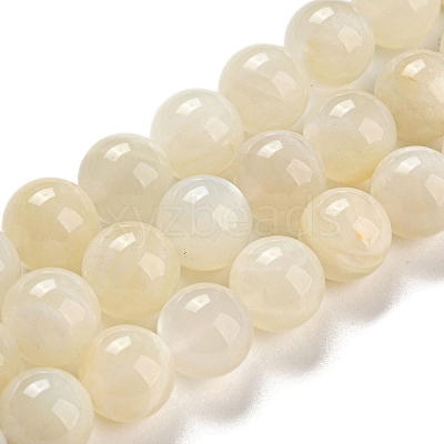 Natural White Moonstone Beads Strands LS-G-F306-05AB-10mm-01-1