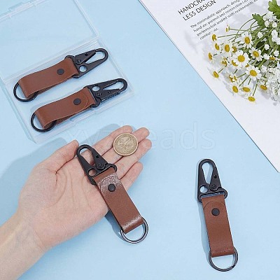 4Pcs PU Leather Belt Keychains AJEW-PH0010-27B-1