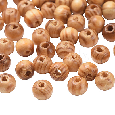 Original Color Natural Wood Beads TB611Y-6mm-LF-1