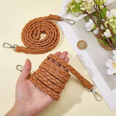 2Pcs Imitation Leather Twist Knitting Cord Mobile Straps FIND-CP0003-73A-1