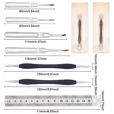 DIY Stainless Steel Leather Sewing Craft Tools TOOL-BC0001-18-1