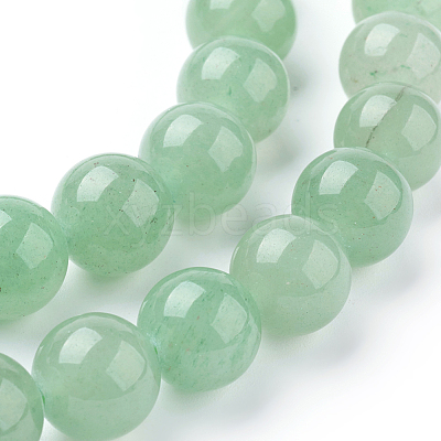 Natural Green Aventurine Beads Strands X-G-G099-12mm-17-1