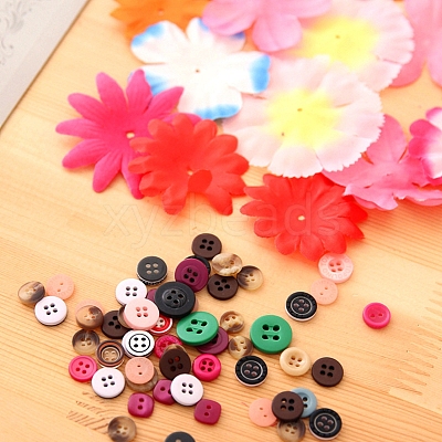 Creative DIY Flower Pattern Resin Button Art PW-WGE36EA-01-1