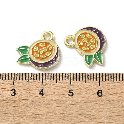 Fruit Alloy Enamel Charms PALLOY-S058-01LG-28-1