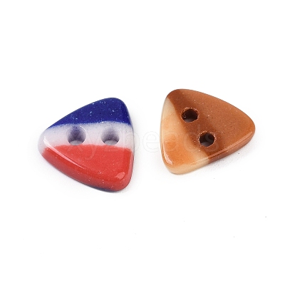 2-Hole Glass Buttons PORC-R010-14-1