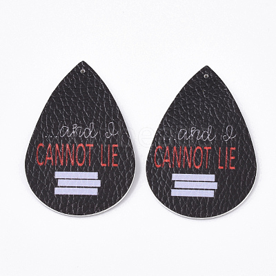 PU Leather Big Pendants FIND-R072-10-B03-1