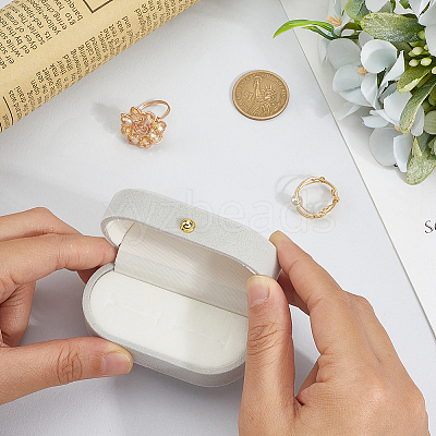 1Pc Rectangle Velvet Couple Rings Box CON-BBC0001-20C-1