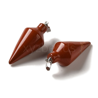 Natural Red Jasper Pendants G-Z055-02P-06-1