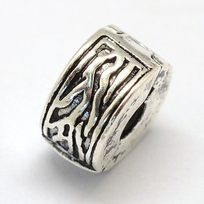 Alloy European Style Clasps PDLC-R001-08AS-1
