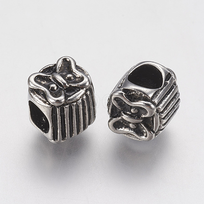Ion Plating(IP) 304 Stainless Steel European Beads STAS-J022-136AS-1
