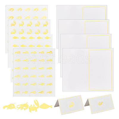 8 Sheets 4 Styles PVC Waterproof Self-Adhesive Sticker STIC-OC0001-13C-1
