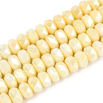Anti-Tarnish Electroplate Glass Beads Strands GLAA-T025-8mm-11J-1