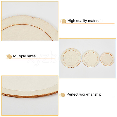 Wooden Basket Bottoms TOOL-WH0051-70B-1