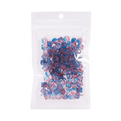 Two Tone Transparent Spray Painted Acrylic Bead X-ACRP-T005-26C-1