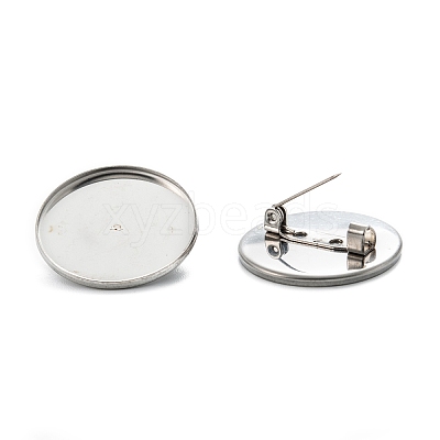 Non-Tarnish 304 Stainless Steel Brooch Findings LS-STAS-G250-04P-E-1