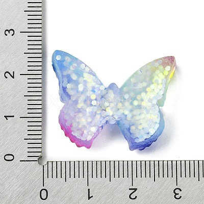 Spray Painted Resin Decoden Cabochons LS-RESI-C045-07A-1