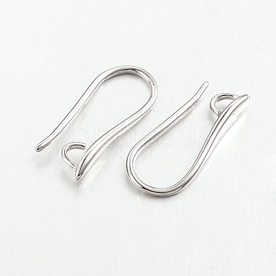 Brass Earring Hooks for Earring Designs KK-M142-02P-RS-1