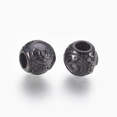 316 Surgical Stainless Steel European Beads STAS-P212-18B-04-1