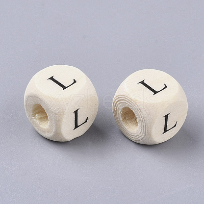 Printed Natural Wood Beads WOOD-T026-001L-1