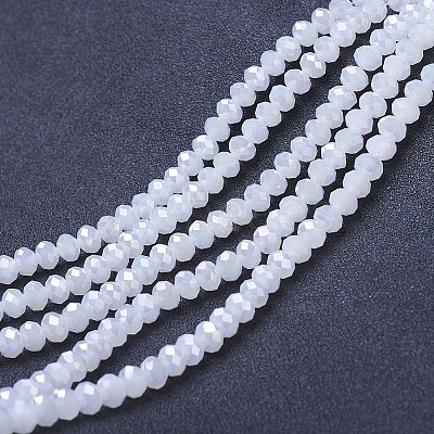 Electroplate Glass Beads Strands EGLA-A034-J1mm-B07-1
