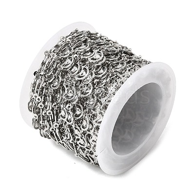 304 Stainless Steel Moon Link Chains CHS-K026-01E-P-1